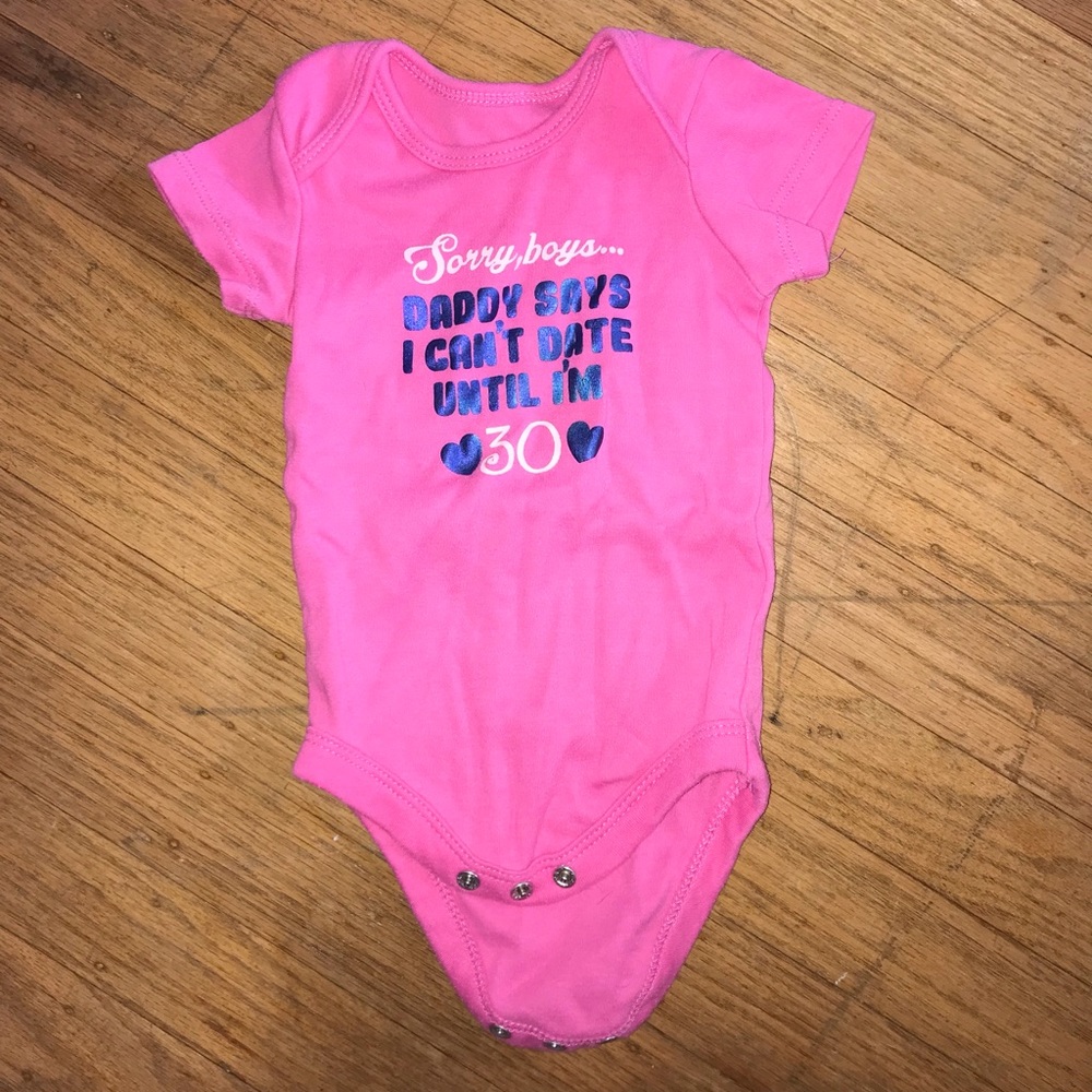 5/$15🌷 “Sorry Boys…” Short Sleeve Onesie